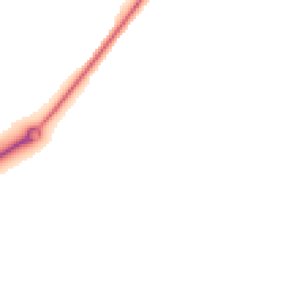 Night-time road noise heatmap for PE8 6TP