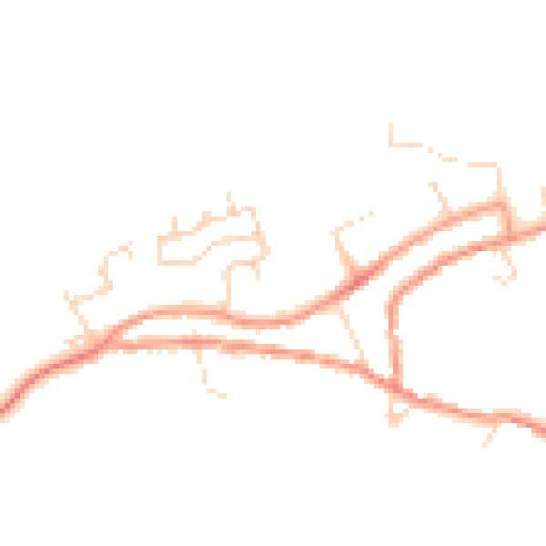 Daytime road noise heatmap for PE8 6WX