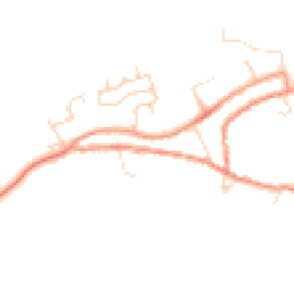 Daytime road noise heatmap for PE8 6XA