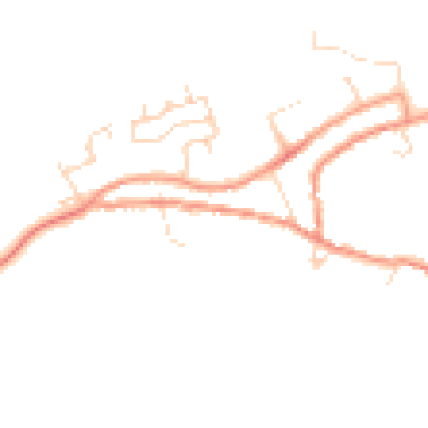 Daytime road noise heatmap for PE8 6XB