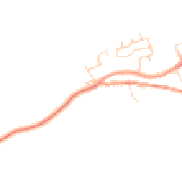 Daytime road noise heatmap for PE8 6XE
