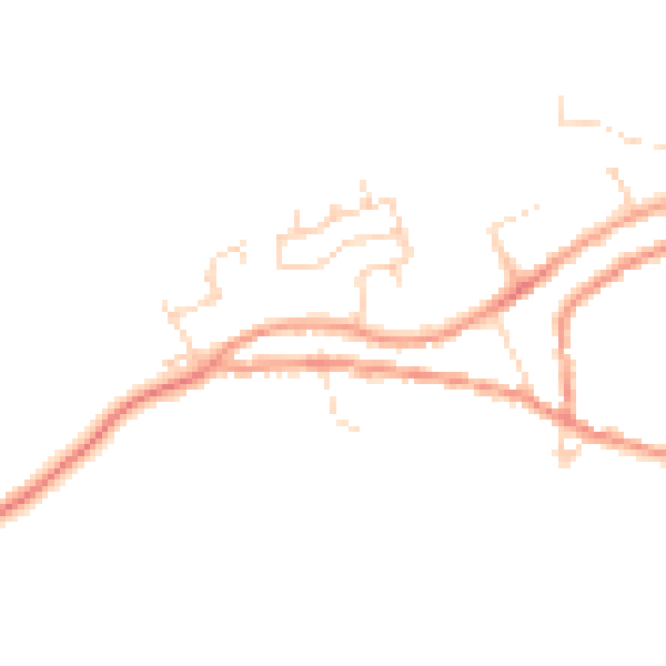 Daytime road noise heatmap for PE8 6XF