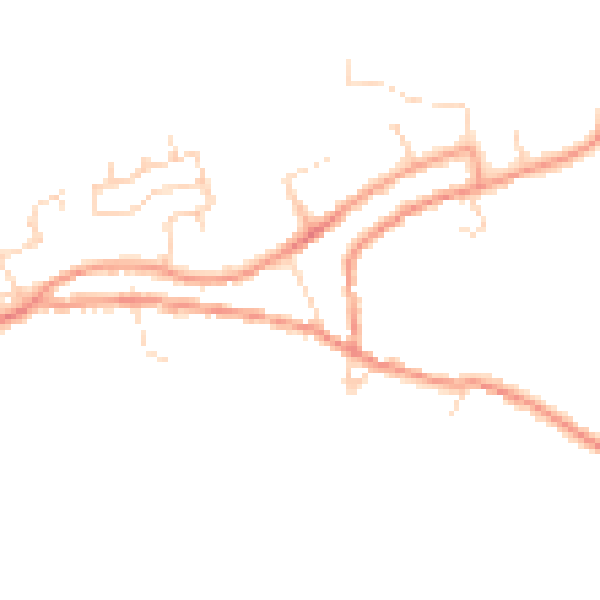 Daytime road noise heatmap for PE8 6XG