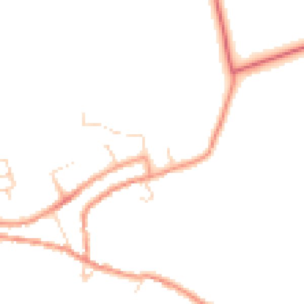 Daytime road noise heatmap for PE8 6XP
