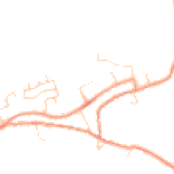 Daytime road noise heatmap for PE8 6XS