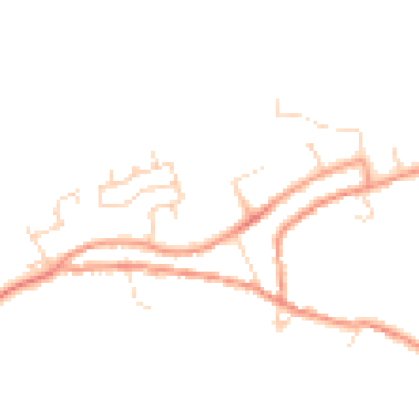 Daytime road noise heatmap for PE8 6XT