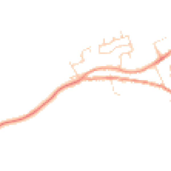 Daytime road noise heatmap for PE8 6YA