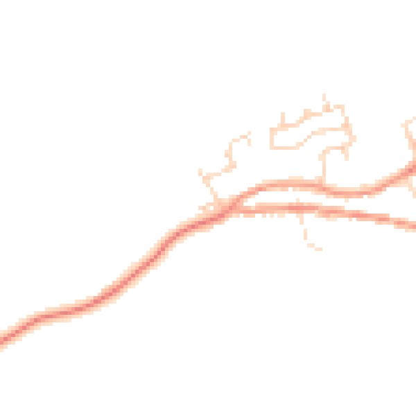Daytime road noise heatmap for PE8 6YB