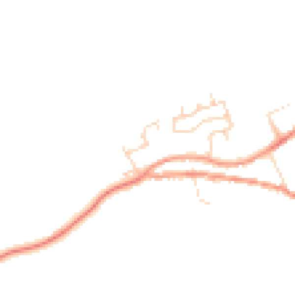 Daytime road noise heatmap for PE8 6YD