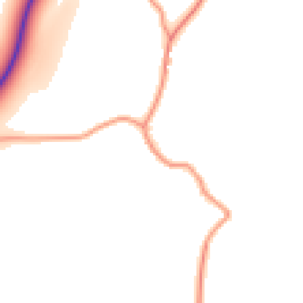 Daytime road noise heatmap for PE8 6YN