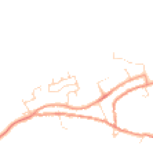 Daytime road noise heatmap for PE8 6YR