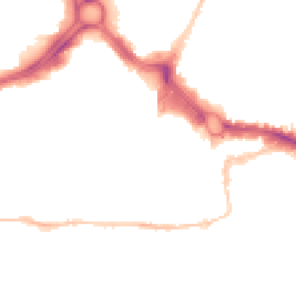 Night-time road noise heatmap for PL1 1DA