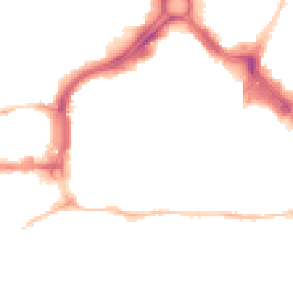 Night-time road noise heatmap for PL1 1EW