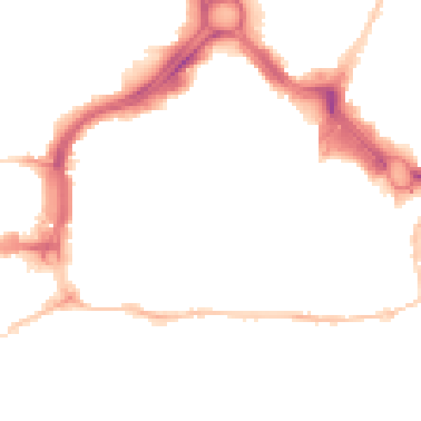 Night-time road noise heatmap for PL1 1HH