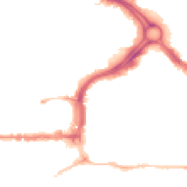 Night-time road noise heatmap for PL1 1PG