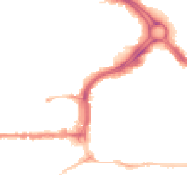 Night-time road noise heatmap for PL1 1QA