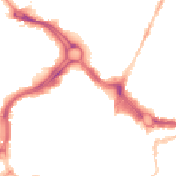 Night-time road noise heatmap for PL1 1QX
