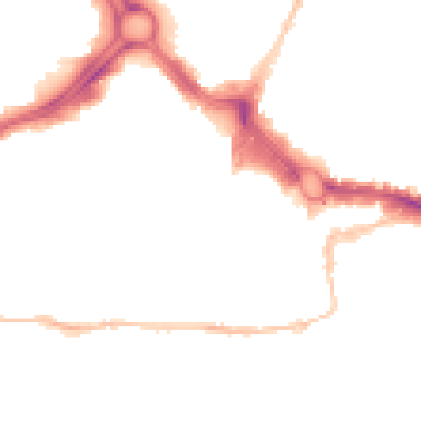 Night-time road noise heatmap for PL1 1QZ