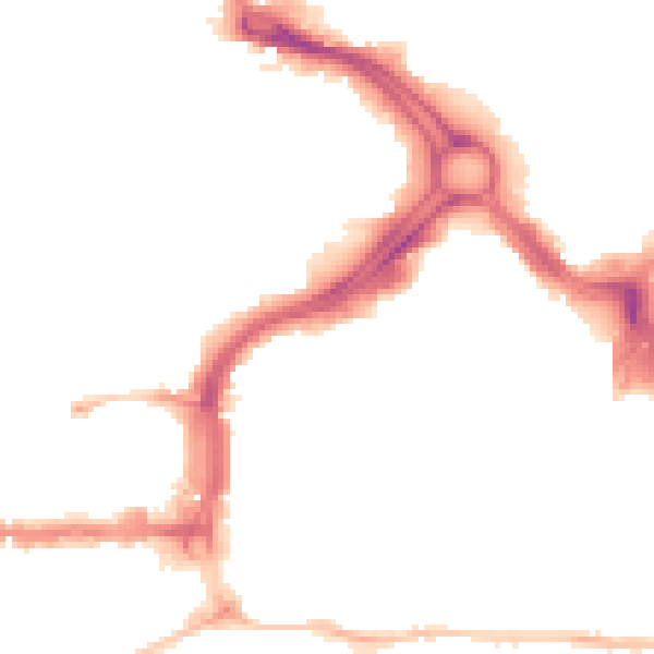 Night-time road noise heatmap for PL1 1SD