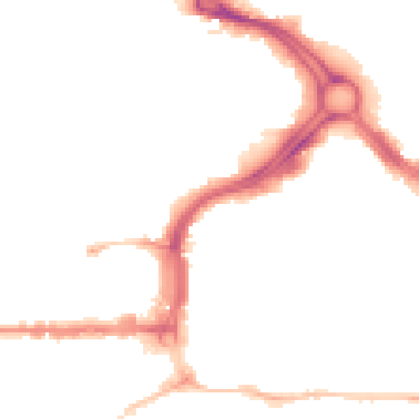 Night-time road noise heatmap for PL1 1SH