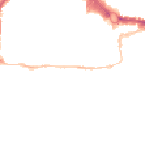 Night-time road noise heatmap for PL1 2AQ