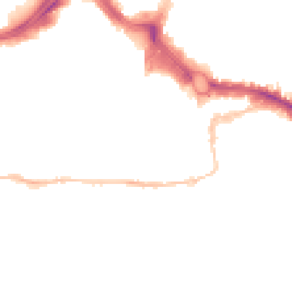 Night-time road noise heatmap for PL1 2DH
