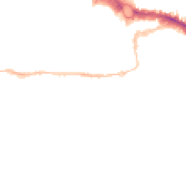 Night-time road noise heatmap for PL1 2JD