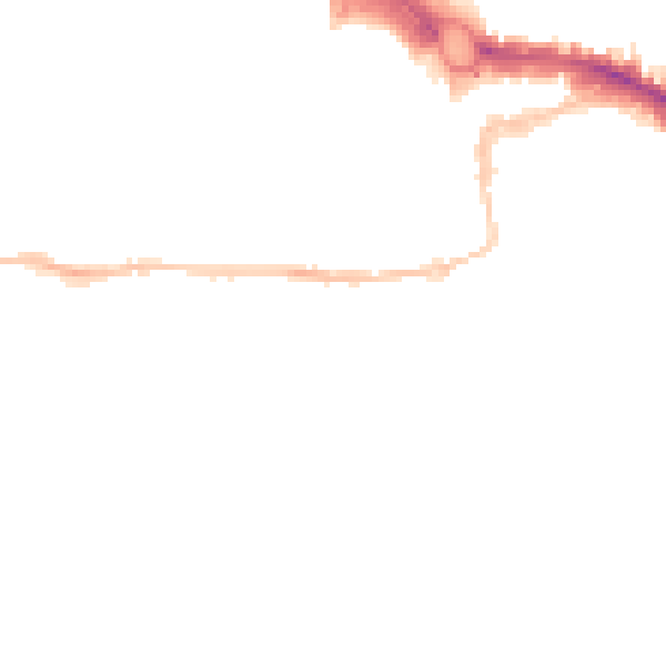 Night-time road noise heatmap for PL1 2JE