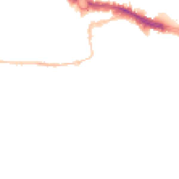 Night-time road noise heatmap for PL1 2LP