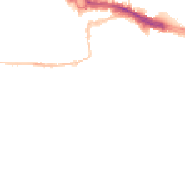 Night-time road noise heatmap for PL1 2LS