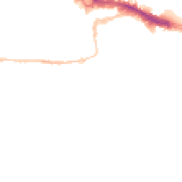 Night-time road noise heatmap for PL1 2NA
