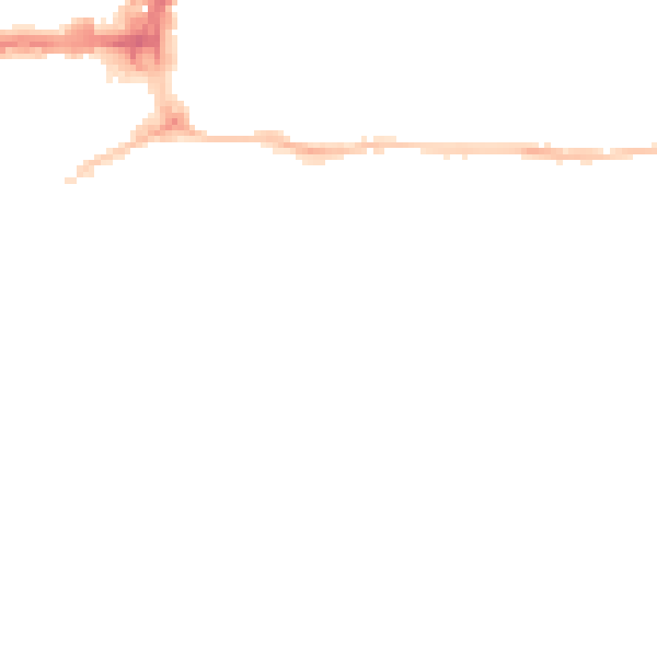 Night-time road noise heatmap for PL1 2PJ