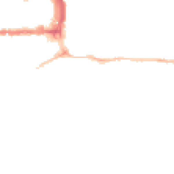 Night-time road noise heatmap for PL1 2PP
