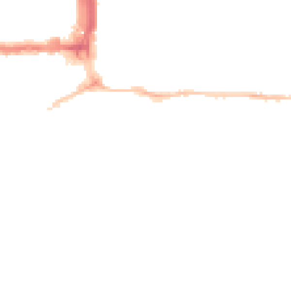 Night-time road noise heatmap for PL1 2PY