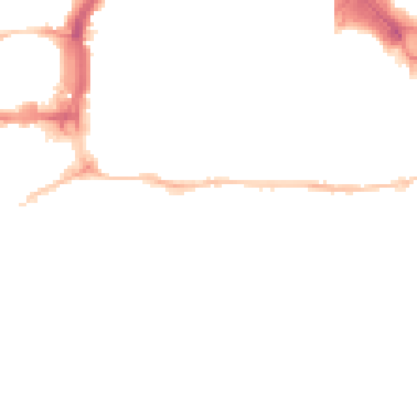 Night-time road noise heatmap for PL1 2QD