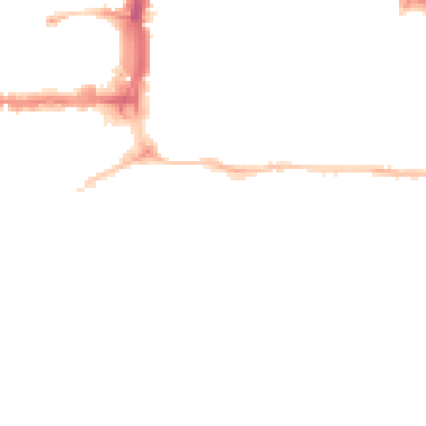 Night-time road noise heatmap for PL1 2RQ