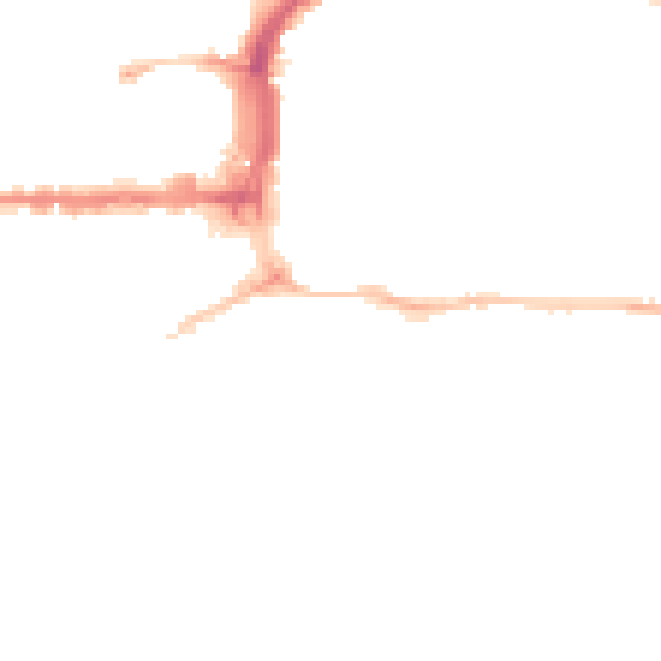 Night-time road noise heatmap for PL1 3AN