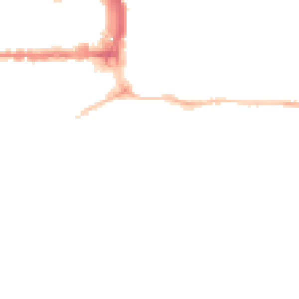 Night-time road noise heatmap for PL1 3BE