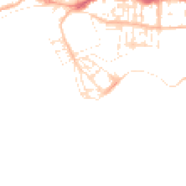 Daytime road noise heatmap for PL1 3DB
