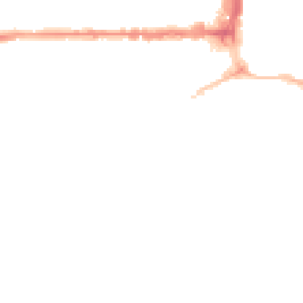 Night-time road noise heatmap for PL1 3FF
