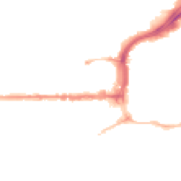 Night-time road noise heatmap for PL1 3HE