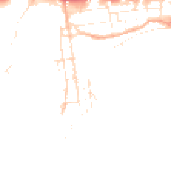 Daytime road noise heatmap for PL1 3RU