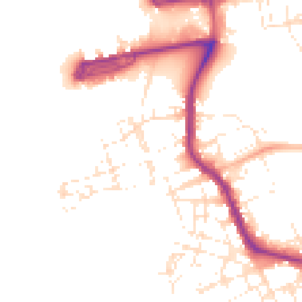 Daytime road noise heatmap for PL1 4AH