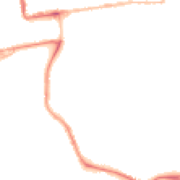 Night-time road noise heatmap for PL1 4BY