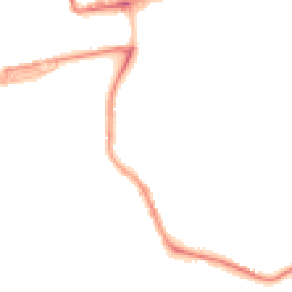 Night-time road noise heatmap for PL1 4DB