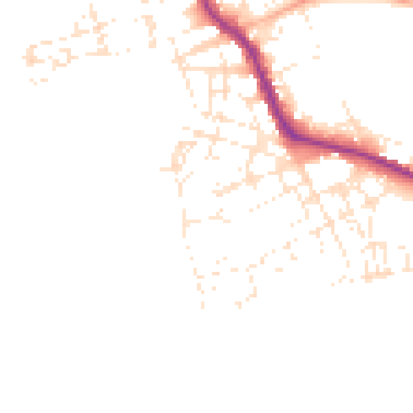 Daytime road noise heatmap for PL1 4FG