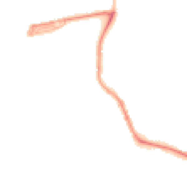 Night-time road noise heatmap for PL1 4FT
