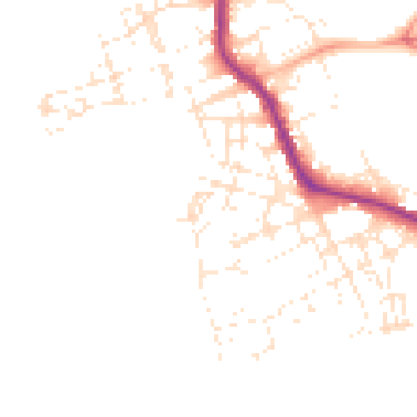 Daytime road noise heatmap for PL1 4HJ