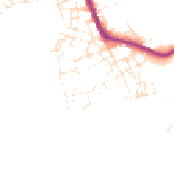 Daytime road noise heatmap for PL1 4HU