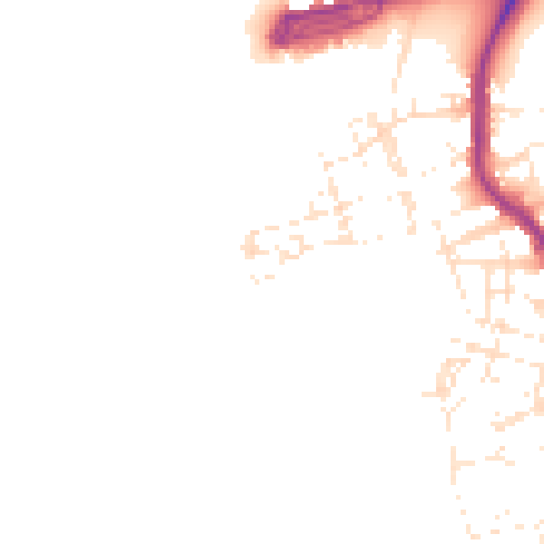 Daytime road noise heatmap for PL1 4NX